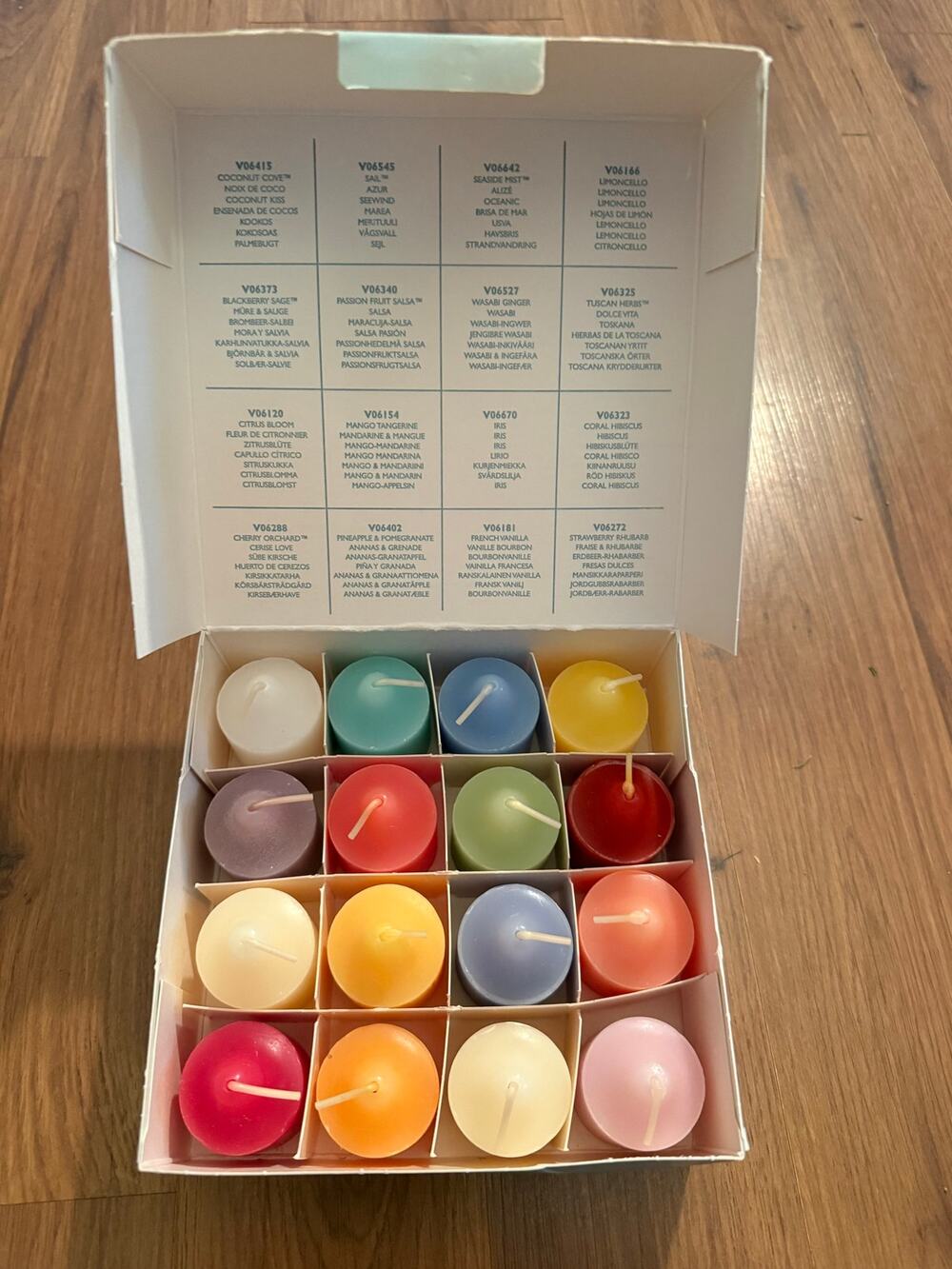 Vintage PartyLite 16 Votive Sampler Set CS0210 Spring/Summer Collection NIB